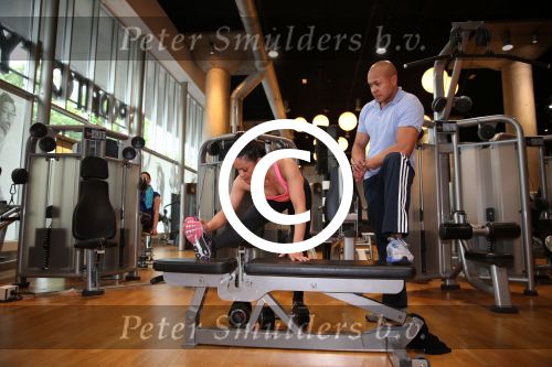 Amsterdam, 21 Mei 2013
Anna-Alicia Sklias op de sportschool samen met PT Oswin Beingsick
Foto Peter Smulders BV