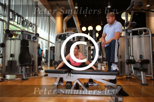 Amsterdam, 21 Mei 2013
Anna-Alicia Sklias op de sportschool samen met PT Oswin Beingsick
Foto Peter Smulders BV