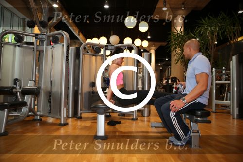 Amsterdam, 21 Mei 2013
Anna-Alicia Sklias op de sportschool samen met PT Oswin Beingsick
Foto Peter Smulders BV