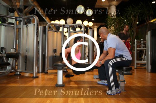 Amsterdam, 21 Mei 2013
Anna-Alicia Sklias op de sportschool samen met PT Oswin Beingsick
Foto Peter Smulders BV