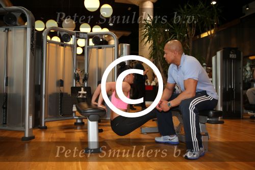 Amsterdam, 21 Mei 2013
Anna-Alicia Sklias op de sportschool samen met PT Oswin Beingsick
Foto Peter Smulders BV