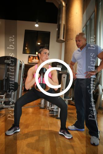 Amsterdam, 21 Mei 2013
Anna-Alicia Sklias op de sportschool samen met PT Oswin Beingsick
Foto Peter Smulders BV