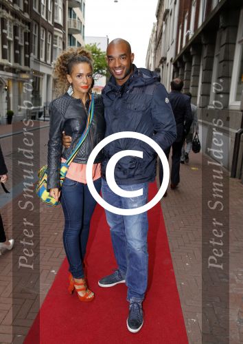 Amsterdam 13 juni 2013
Feestje Ferry Doedens in hotel l\'europe. fajah Lourens met vriend
Peter Smulders bv