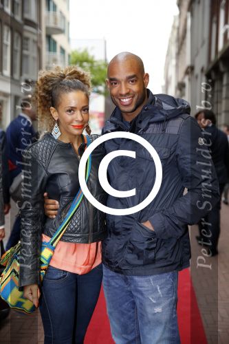 Amsterdam 13 juni 2013
Feestje Ferry Doedens in hotel l\'europe. fajah Lourens met vriend
Peter Smulders bv