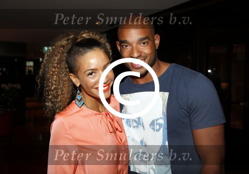 Amsterdam 13 juni 2013
Feestje Ferry Doedens in hotel l\'europe. fajah Lourens met vriend
Peter Smulders bv