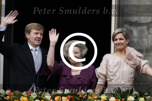 Amsterdam, 30 April 2013
Inhuldiging Koning Willem Alexander en Koningin Maxima
Op het Paleis op de Dam
Foto Peter Smulders BV
