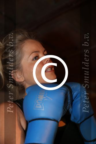 Amsterdam, 21 Mei 2013
Sita Vermeulen samen met Oswin Beingsick in de sportschool.
Foto Peter Smulders BV