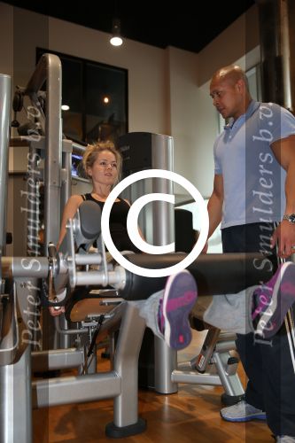 Amsterdam, 21 Mei 2013
Sita Vermeulen samen met Oswin Beingsick in de sportschool.
Foto Peter Smulders BV