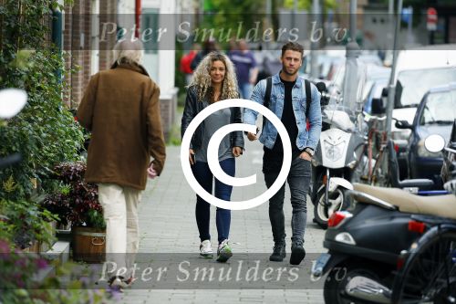 Amsterdam 1 juni 2015
Fajah Lourens met haar nieuwe vriend Gijs Scheringa.