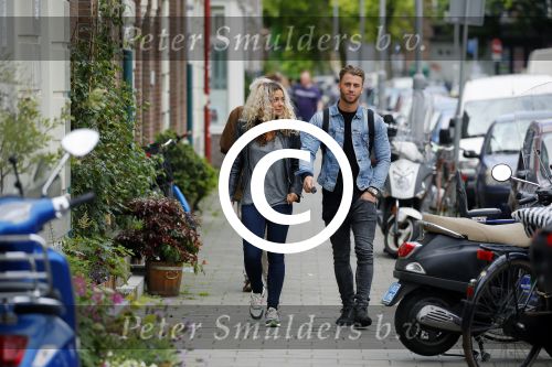Amsterdam 1 juni 2015
Fajah Lourens met haar nieuwe vriend Gijs Scheringa.