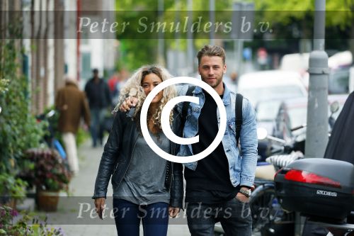 Amsterdam 1 juni 2015
Fajah Lourens met haar nieuwe vriend Gijs Scheringa.