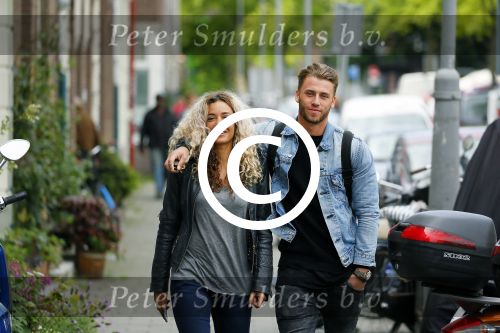 Amsterdam 1 juni 2015
Fajah Lourens met haar nieuwe vriend Gijs Scheringa.