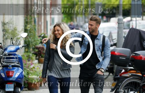 Amsterdam 1 juni 2015
Fajah Lourens met haar nieuwe vriend Gijs Scheringa.