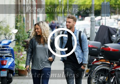 Amsterdam 1 juni 2015
Fajah Lourens met haar nieuwe vriend Gijs Scheringa.