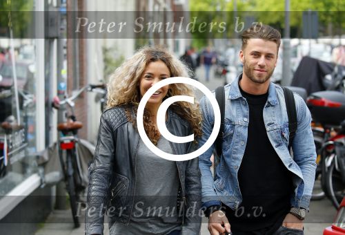 Amsterdam 1 juni 2015
Fajah Lourens met haar nieuwe vriend Gijs Scheringa.