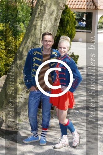 Alphen aan de Rijn 7 mei 2015
Patrick Martens (Koen),Aad van Toor (Adriaan), Bas van Toor (Bassie) en Janouk Kelderman (Keet) tijdens de opnamedag van de nieuwe speelfilm Keet & Koen en de speurtocht naar Bassie & Adriaan .