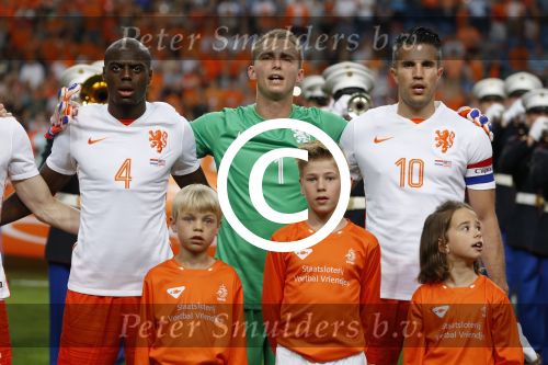 Amsterdam, 5 Juni 2015
Vriendschappelijke interland Nederland-USA, eindstand 3-4
Robin v Persie en Jasper Cillessen Bruno Martins Indi