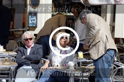Amsterdam 26 mei 2015  
Joke Bruijs met haar vriend Frits Landesbergen en ex Boris Bayer en Gerard Cox