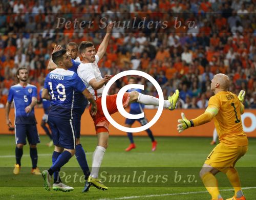 Amsterdam, 5 Juni 2015 
Vriendschappelijke interland Nederland-USA, Eindstand 3-4
Klaas Jan Huntelaar