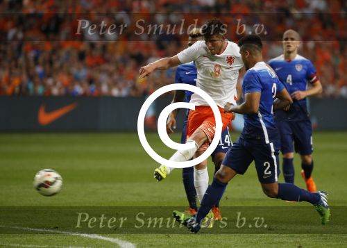 Amsterdam, 5 Juni 2015 
Vriendschappelijke interland Nederland-USA, Eindstand 3-4
Klaas Jan Huntelaar