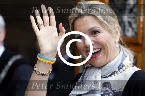 Utrecht 18 mei 2015
Koningin Maxima arriveert in haar audi A8 bij de prins Claus Leerstoel in Utrecht.