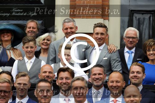 Amsterdam 1 mei 2015
Koos v Plateringen en Ton Keunen trouwen in huis Bartalotti. Ook de 2 zoons van Ton zijn aanwezig.