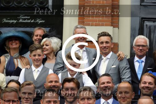 Amsterdam 1 mei 2015
Koos v Plateringen en Ton Keunen trouwen in huis Bartalotti. Ook de 2 zoons van Ton zijn aanwezig.