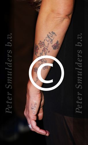 Amsterdam 10 april 2014
Presentatie playboy met daarin Melisa v d Meijde in club Abe.
Melisa v d Meijde met tattoo