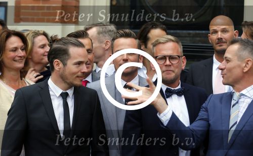 Amsterdam 1 mei 2015
Koos v Plateringen en Ton Keunen trouwen in huis Bartalotti. Ook de 2 zoons van Ton zijn aanwezig. Patrick Martens
