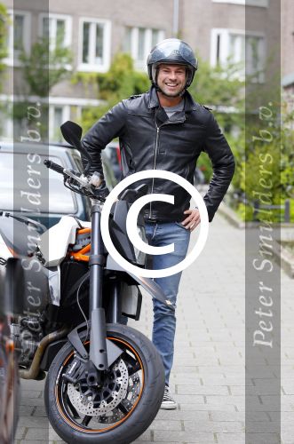 Amsterdam 27 mei 2015  
Rick Brandsteder op zijn motor in amsterdam