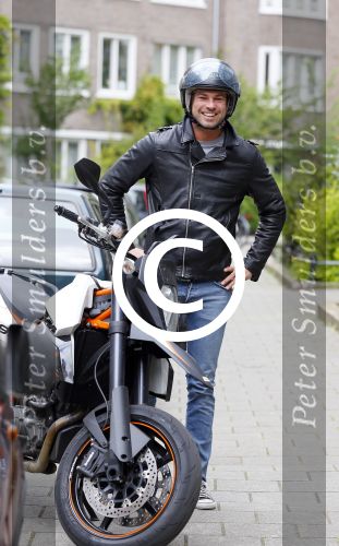 Amsterdam 27 mei 2015  
Rick Brandsteder op zijn motor in amsterdam
