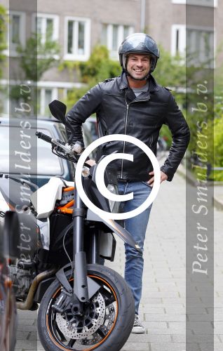 Amsterdam 27 mei 2015  
Rick Brandsteder op zijn motor in amsterdam