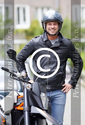 Amsterdam 27 mei 2015  
Rick Brandsteder op zijn motor in amsterdam