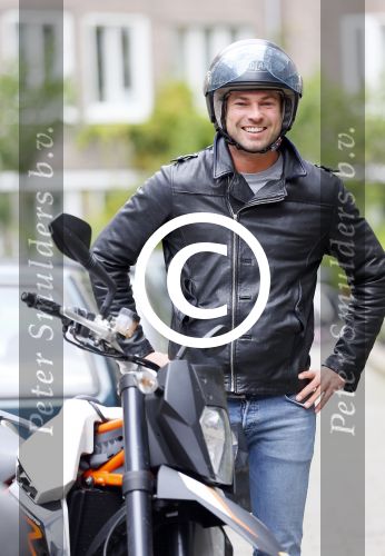 Amsterdam 27 mei 2015  
Rick Brandsteder op zijn motor in amsterdam