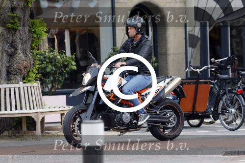Amsterdam 27 mei 2015  
Rick Brandsteder op zijn motor in amsterdam