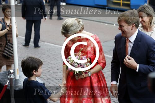 Amsterdam 4 juni 2016
Koning Willem Alexander en koningin Maxima bezoeken stadsschouwburg.