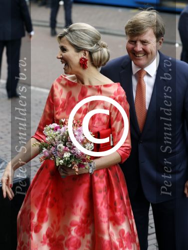 Amsterdam 4 juni 2016
Koning Willem Alexander en koningin Maxima bezoeken stadsschouwburg.