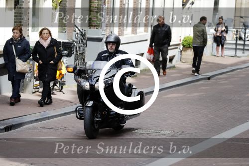 Amsterdam 24 mei 2016 
Ruud de Wild op zijn nieuwe Honda Goldwing motor.
