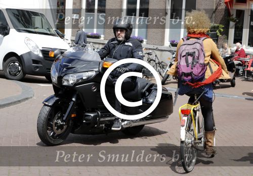 Amsterdam 24 mei 2016 
Ruud de Wild op zijn nieuwe Honda Goldwing motor.