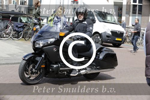 Amsterdam 24 mei 2016 
Ruud de Wild op zijn nieuwe Honda Goldwing motor.