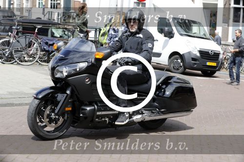 Amsterdam 24 mei 2016 
Ruud de Wild op zijn nieuwe Honda Goldwing motor.