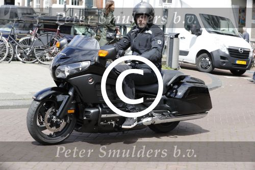 Amsterdam 24 mei 2016 
Ruud de Wild op zijn nieuwe Honda Goldwing motor.