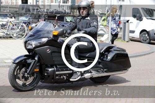 Amsterdam 24 mei 2016 
Ruud de Wild op zijn nieuwe Honda Goldwing motor.