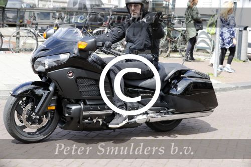 Amsterdam 24 mei 2016 
Ruud de Wild op zijn nieuwe Honda Goldwing motor.