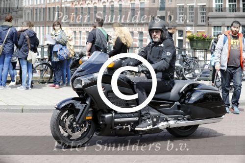 Amsterdam 24 mei 2016 
Ruud de Wild op zijn nieuwe Honda Goldwing motor.