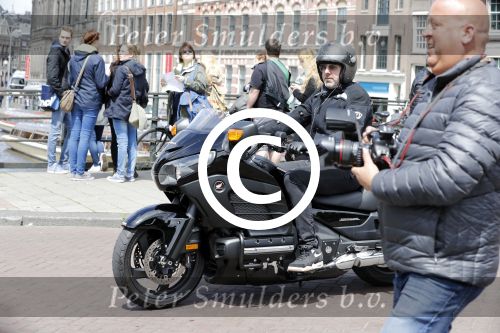 Amsterdam 24 mei 2016 
Ruud de Wild op zijn nieuwe Honda Goldwing motor.