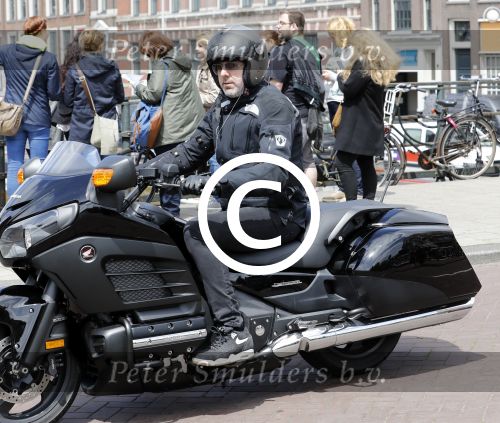 Amsterdam 24 mei 2016 
Ruud de Wild op zijn nieuwe Honda Goldwing motor.
