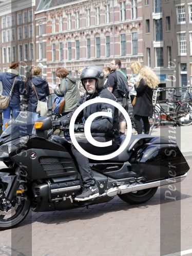 Amsterdam 24 mei 2016 
Ruud de Wild op zijn nieuwe Honda Goldwing motor.