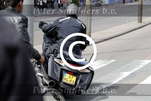 Amsterdam 24 mei 2016 
Ruud de Wild op zijn nieuwe Honda Goldwing motor.