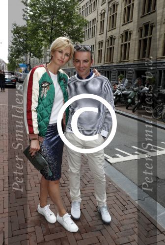 Amsterdam 8 juni 2017 
Talkies terras awards in het W hotel. Anouk Smulders met Tom Sebastiaan Selke en Kristina Bozilovic